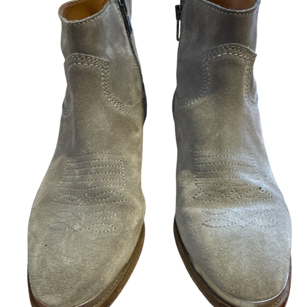 Gray Suede Ankle Boots